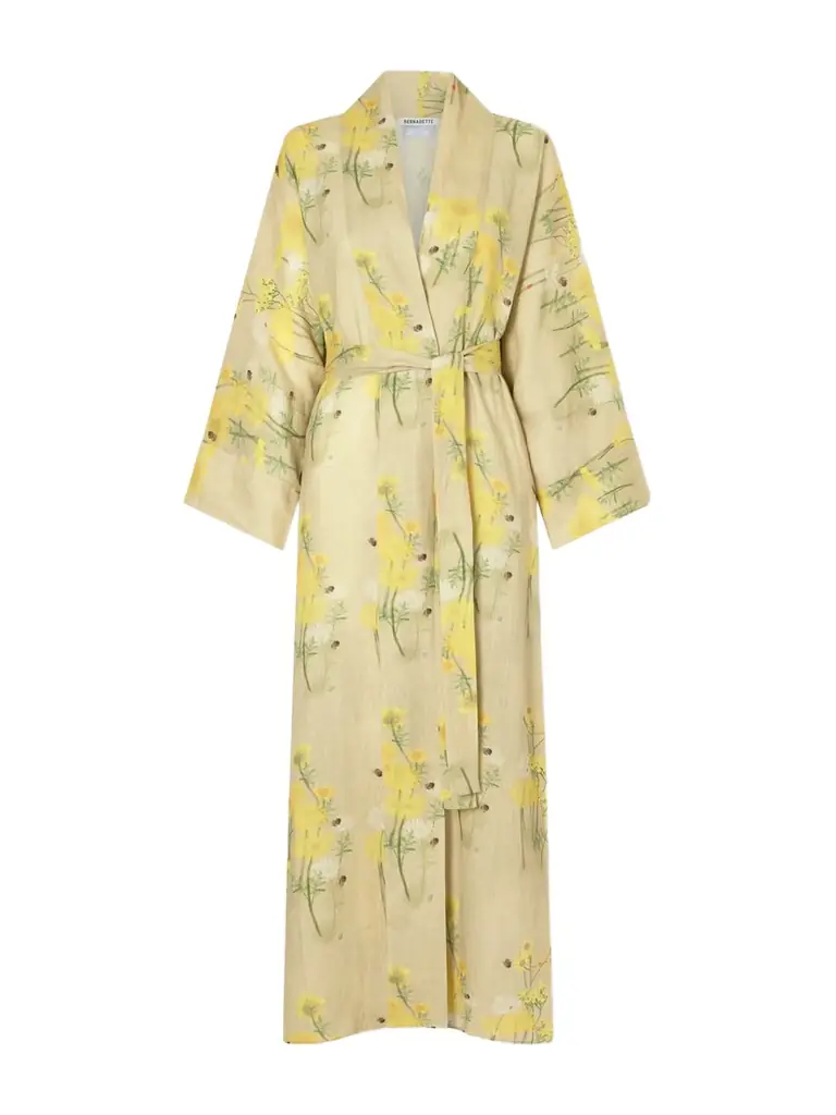 BERNADETTE Peignoir Belted Floral-print Linen Maxi Dress | Image 1 BERNADETTE Peignoir Belted Floral-print Linen Maxi Dress | Image 1
