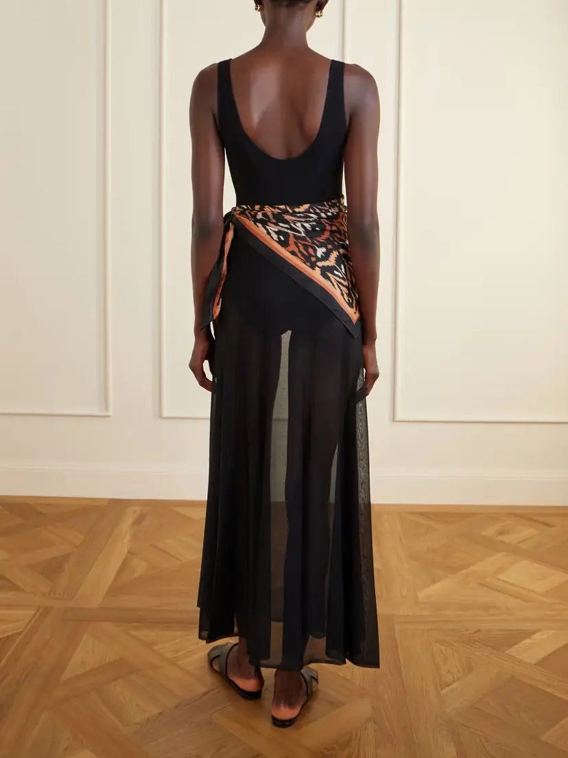 Zimmermann Aster Scarf-detailed Organza Maxi Dress | Thumbnail 3