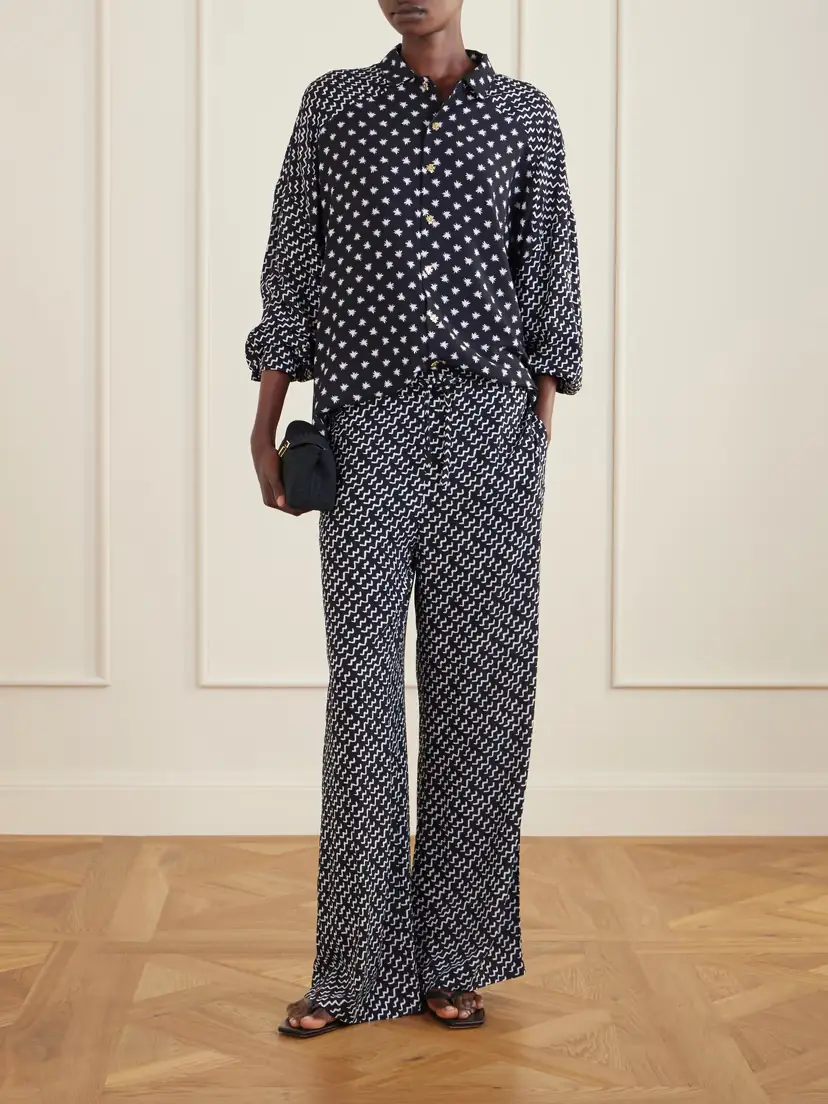 Donde Esteban Estrellitas Y Olas Printed Woven Straight-leg Pants | Thumbnail 2 Donde Esteban Estrellitas Y Olas Printed Woven Straight-leg Pants | Thumbnail 2