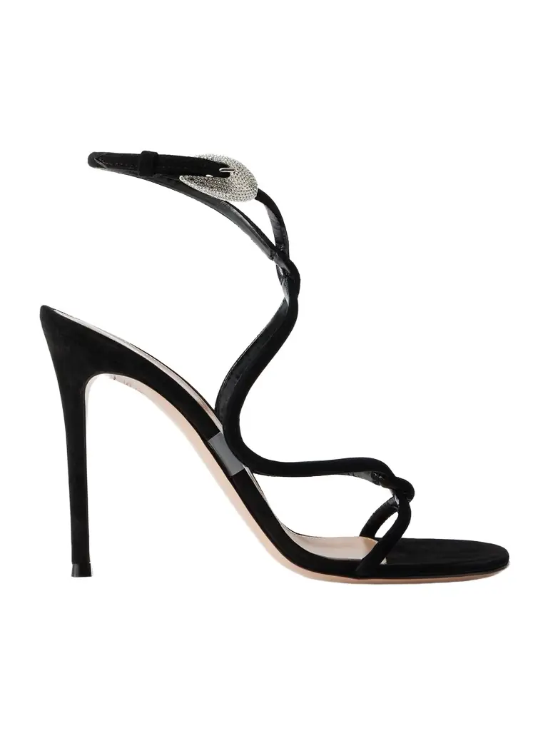 Gianvito Rossi Jungle Mamba 105 Suede Sandals | Image 1 Gianvito Rossi Jungle Mamba 105 Suede Sandals | Image 1