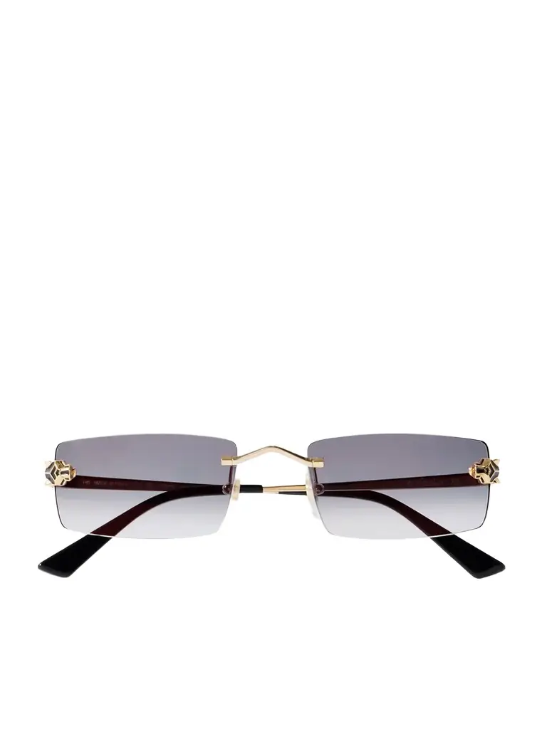Panthère Classic Rimless Rectangle-frame Gold-tone Sunglasses Panthère Classic Rimless Rectangle-frame Gold-tone Sunglasses