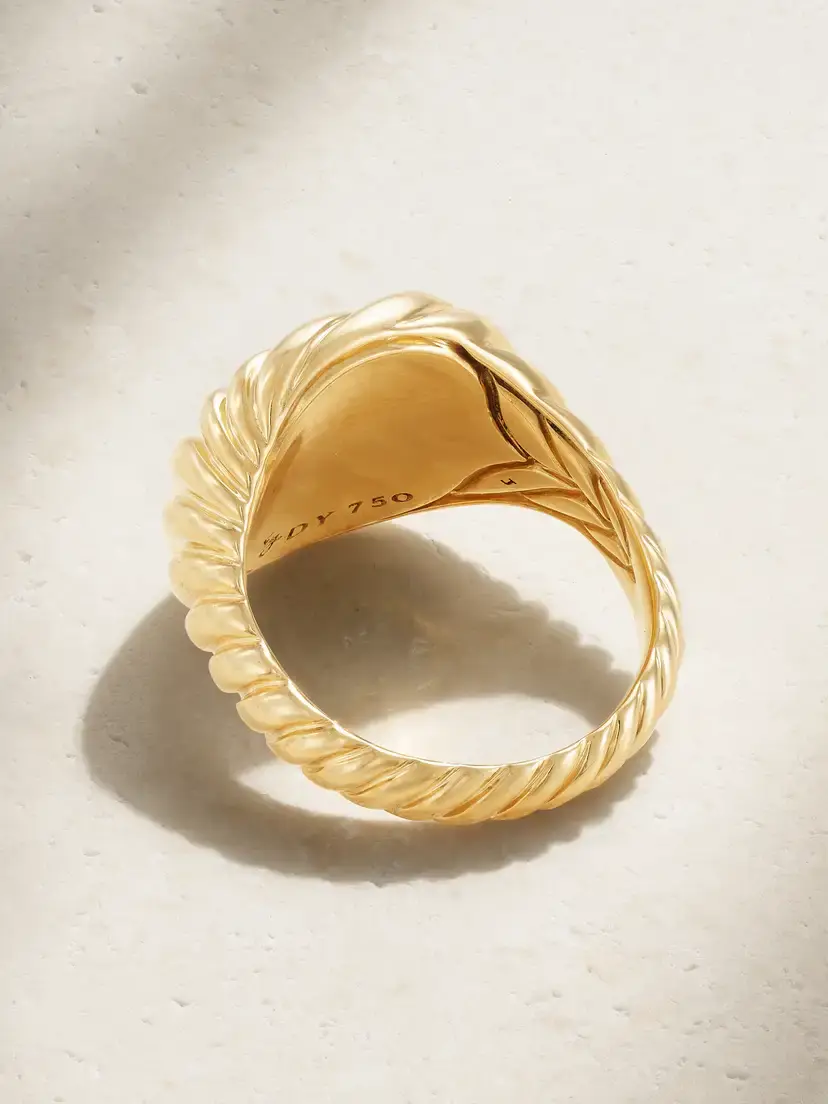 David Yurman Cable 18-karat Gold Signet Ring | Thumbnail 3