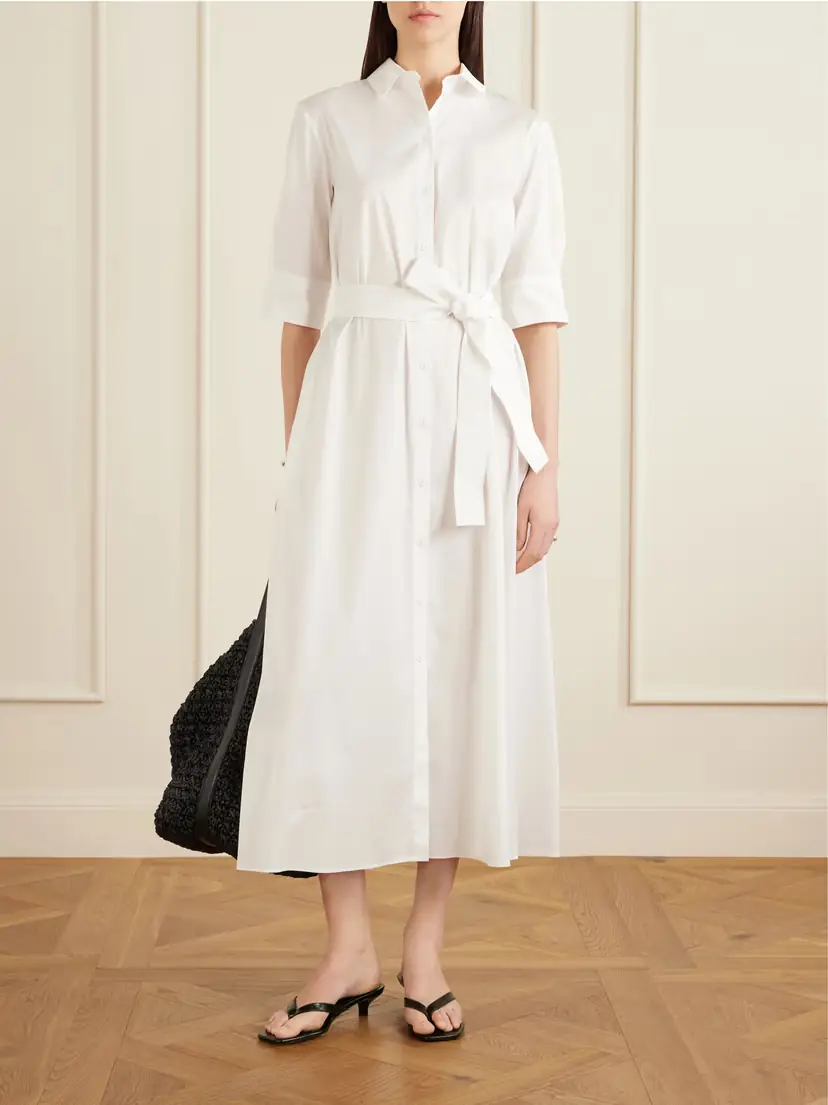 Max Mara Cotton-blend Poplin Midi Dress | Thumbnail 2 Max Mara Cotton-blend Poplin Midi Dress | Thumbnail 2