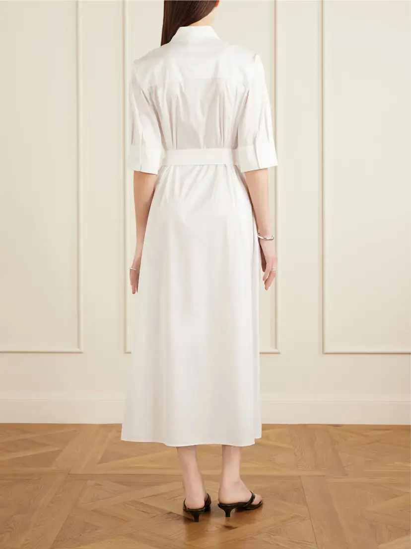 Max Mara Cotton-blend Poplin Midi Dress | Thumbnail 3 Max Mara Cotton-blend Poplin Midi Dress | Thumbnail 3