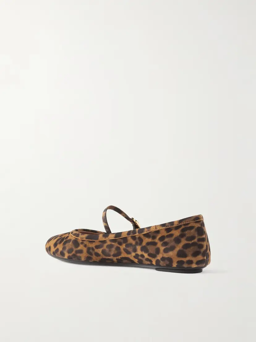 Gianvito Rossi Carla Leopard-print Suede Mary Jane Ballet Flats | Thumbnail 3 Gianvito Rossi Carla Leopard-print Suede Mary Jane Ballet Flats | Thumbnail 3