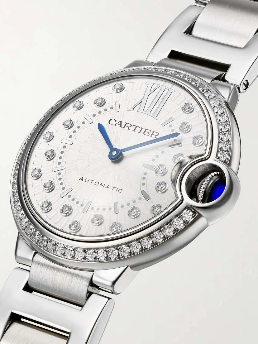Cartier Ballon Bleu De Automatic Stainless Steel Diamond Watch | Thumbnail 3 Cartier Ballon Bleu De Automatic Stainless Steel Diamond Watch | Thumbnail 3