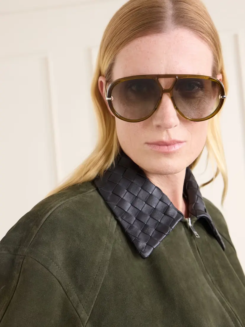 Bottega Veneta Eyewear Aviator-style Acetate Sunglasses | Thumbnail 5 Bottega Veneta Eyewear Aviator-style Acetate Sunglasses | Thumbnail 5
