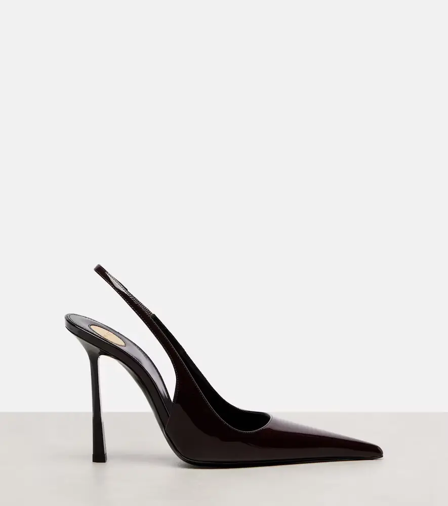 Saint Laurent Vendome 110 patent leather slingback pumps | Thumbnail 3