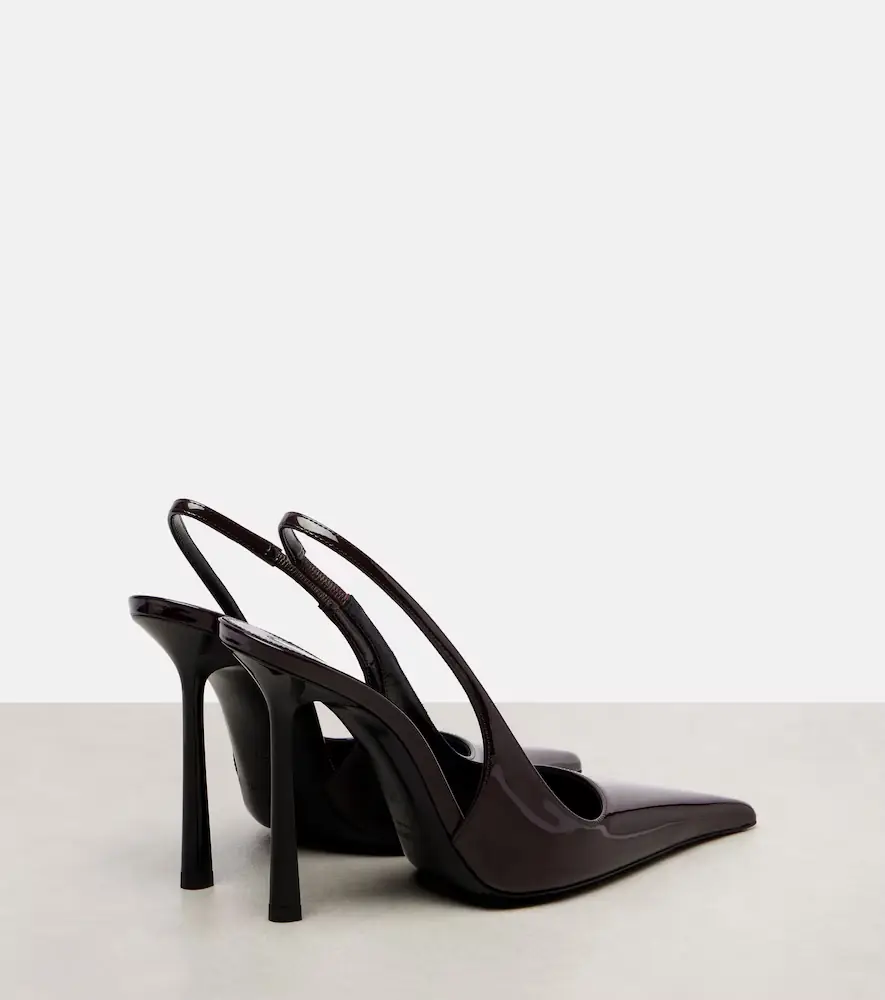 Saint Laurent Vendome 110 patent leather slingback pumps | Thumbnail 4