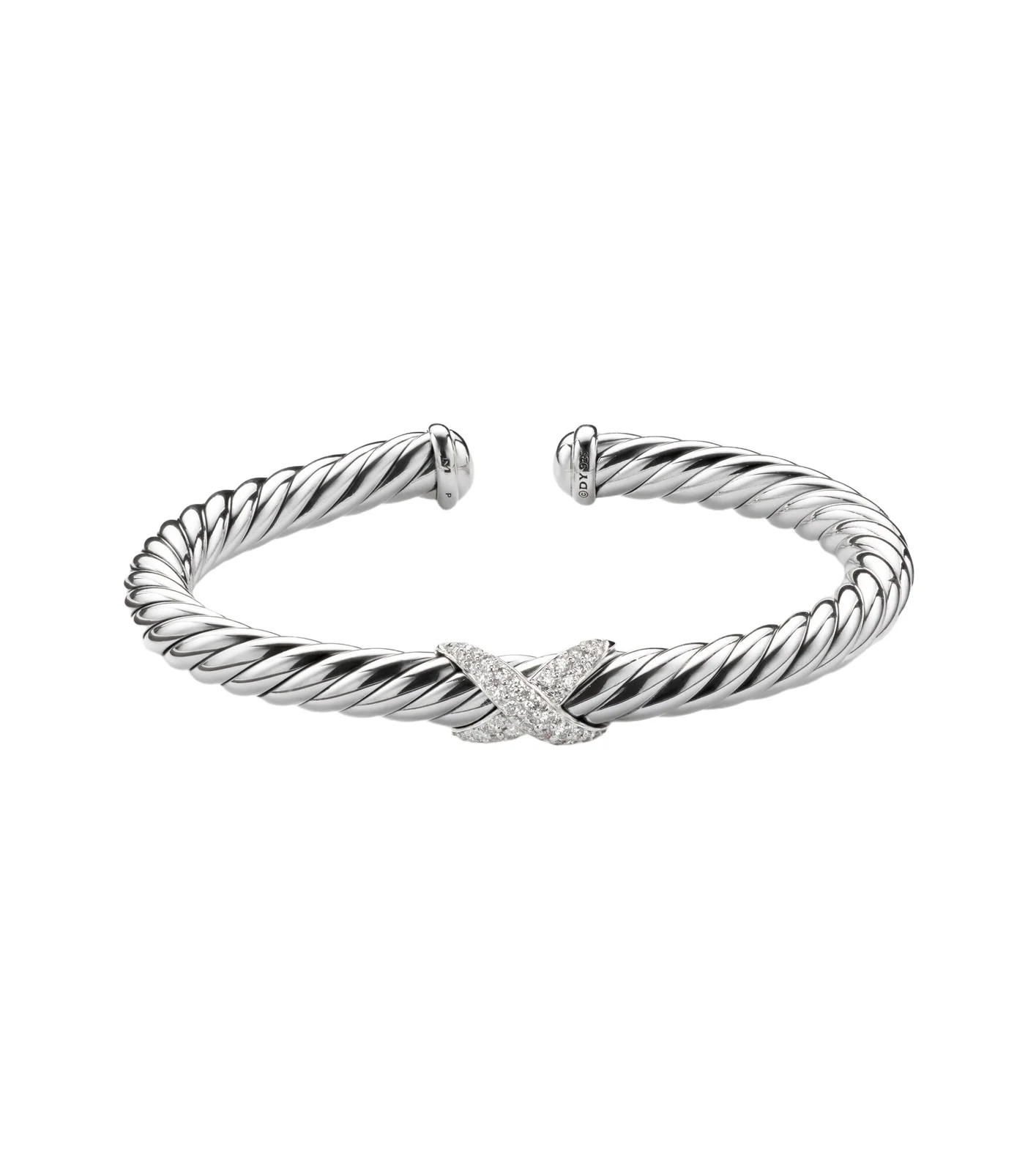 Cable Flex 925 sterling silver bracelet with diamonds Cable Flex 925 sterling silver bracelet with diamonds