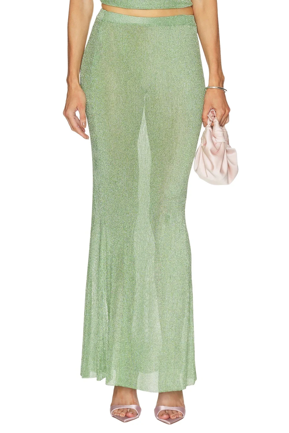SEROYA Harmony Metallic Knit Skirt