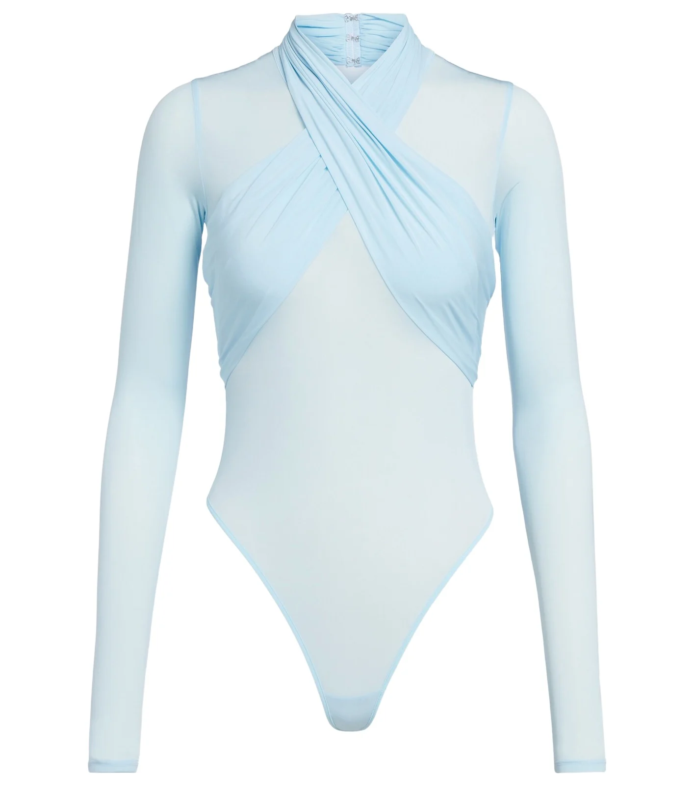 Wardrobe. NYC Draped sheer bodysuit