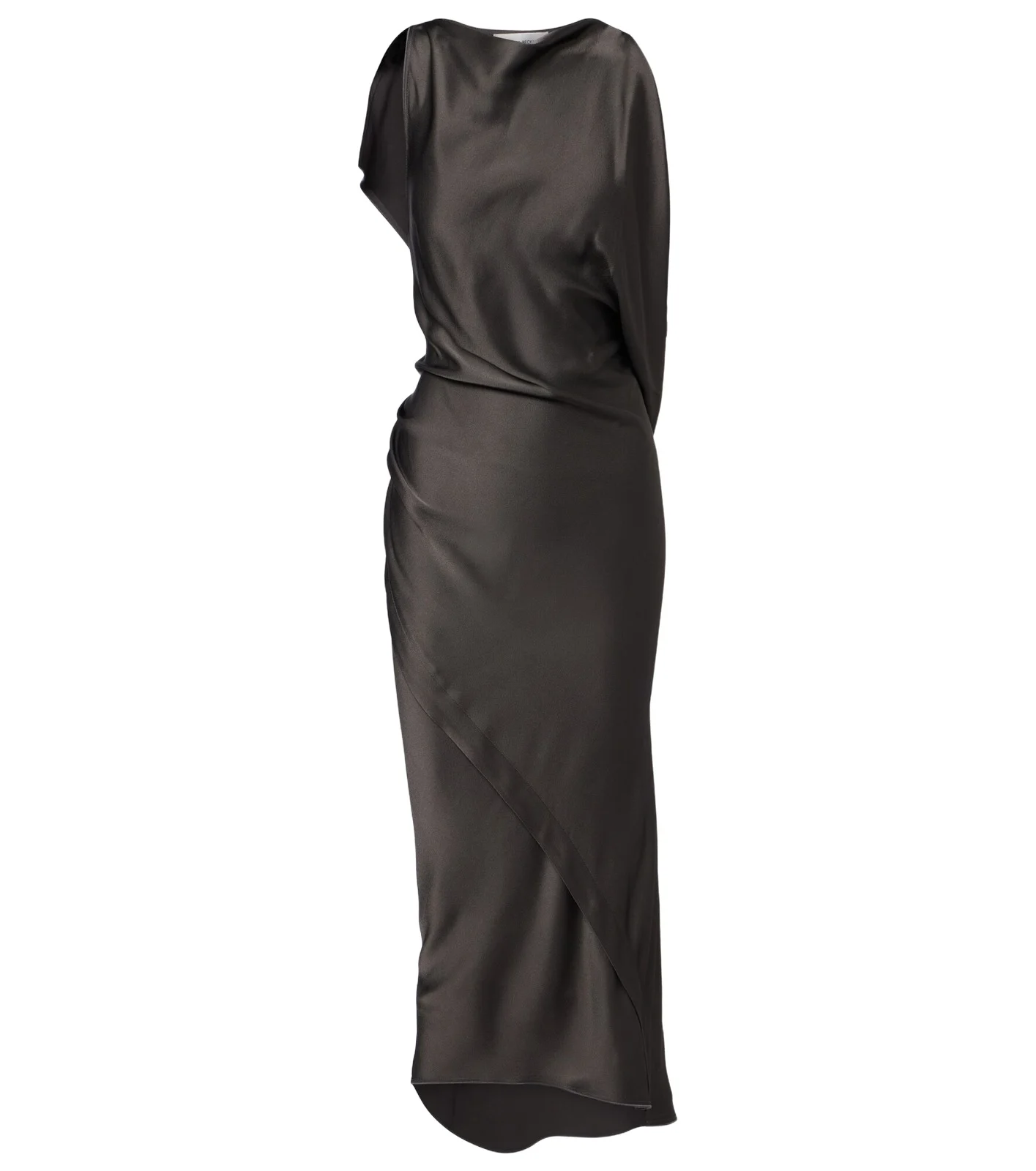 Kyra draped crêpe satin midi dress