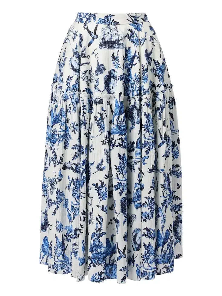 Floral jacquard midi skirt Floral jacquard midi skirt