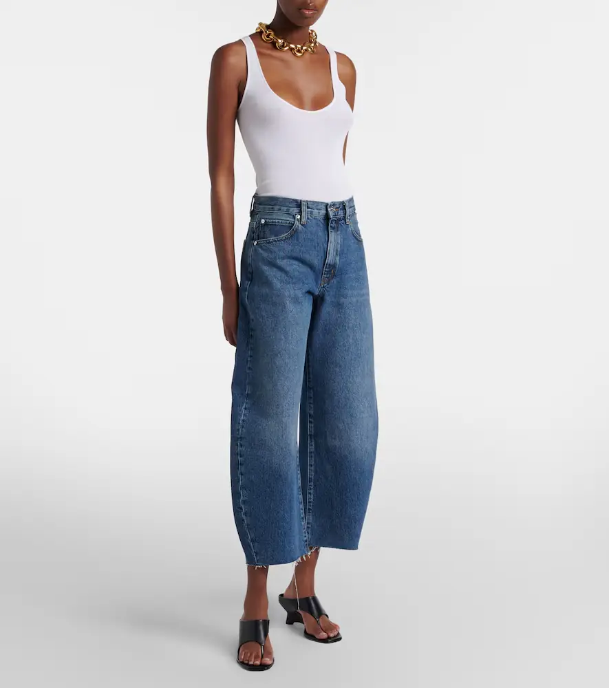 Frame Bubble Crop barrel-leg jeans | Thumbnail 7 Frame Bubble Crop barrel-leg jeans | Thumbnail 7