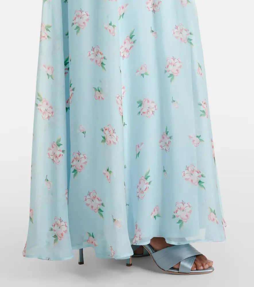 Leo Lin Lilith bow-detail floral chiffon maxi dress | Thumbnail 6 Leo Lin Lilith bow-detail floral chiffon maxi dress | Thumbnail 6