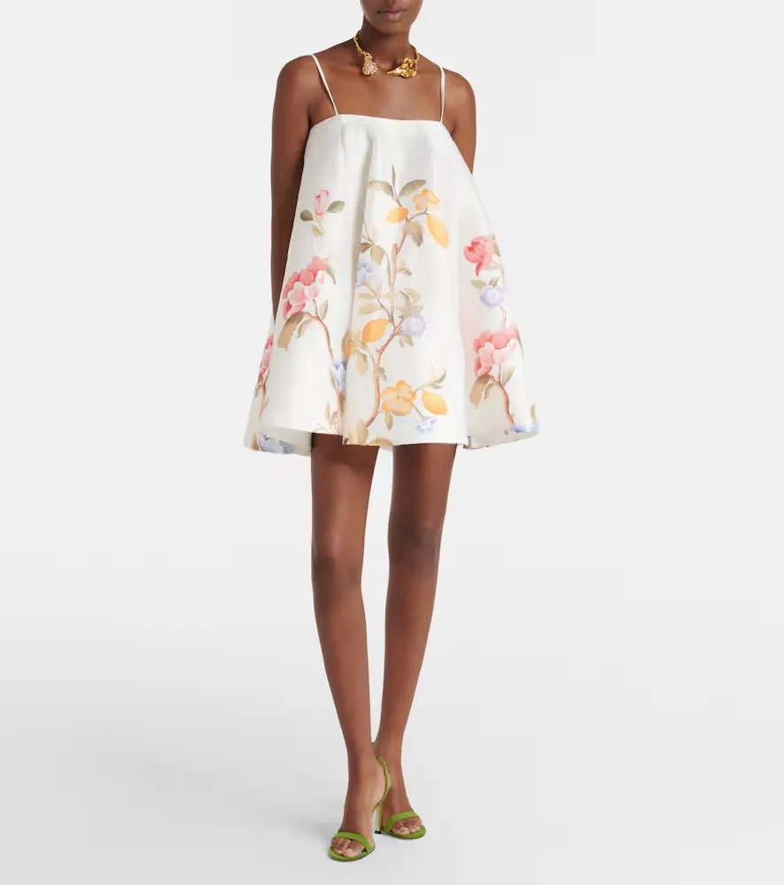 Leo Lin Caitlin floral linen-blend minidress | Thumbnail 2 Leo Lin Caitlin floral linen-blend minidress | Thumbnail 2