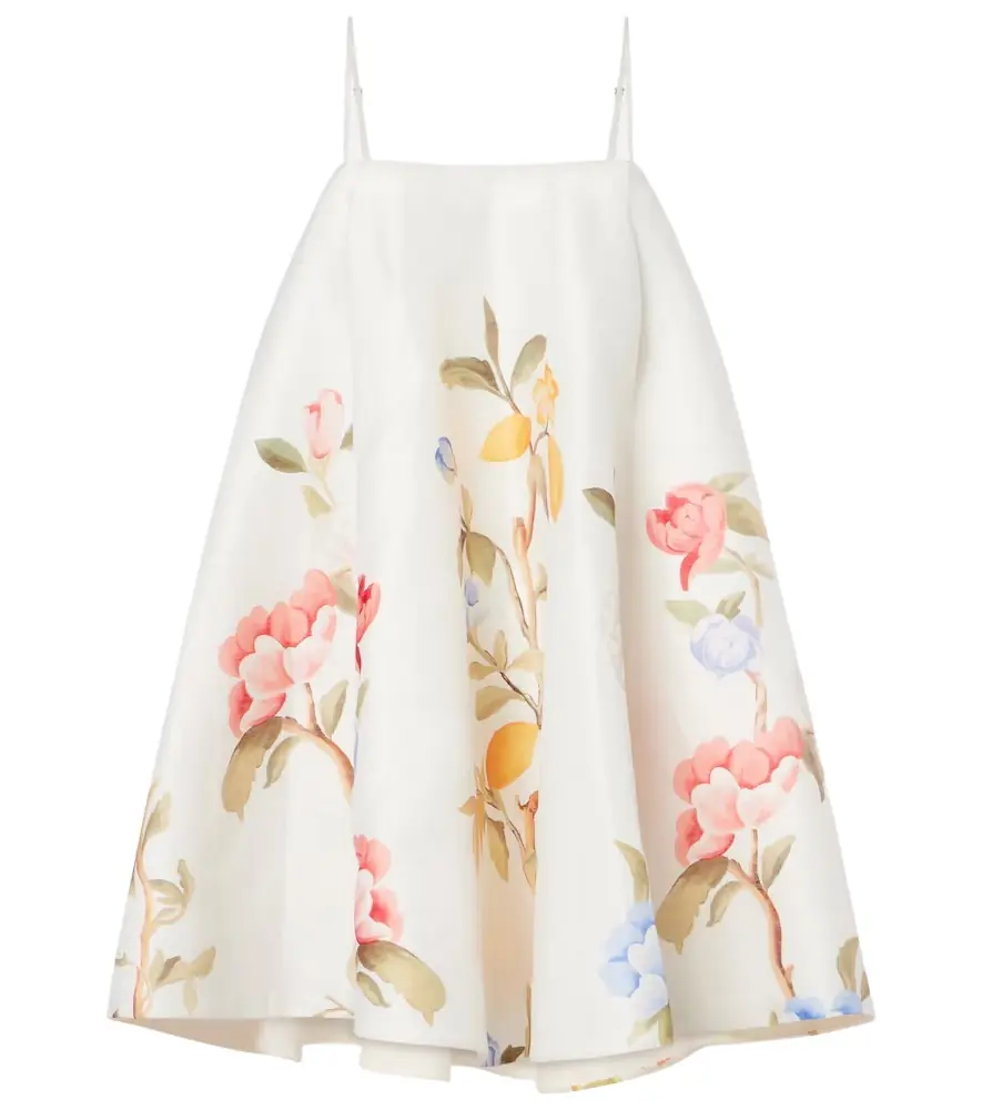 Caitlin floral linen-blend minidress Caitlin floral linen-blend minidress