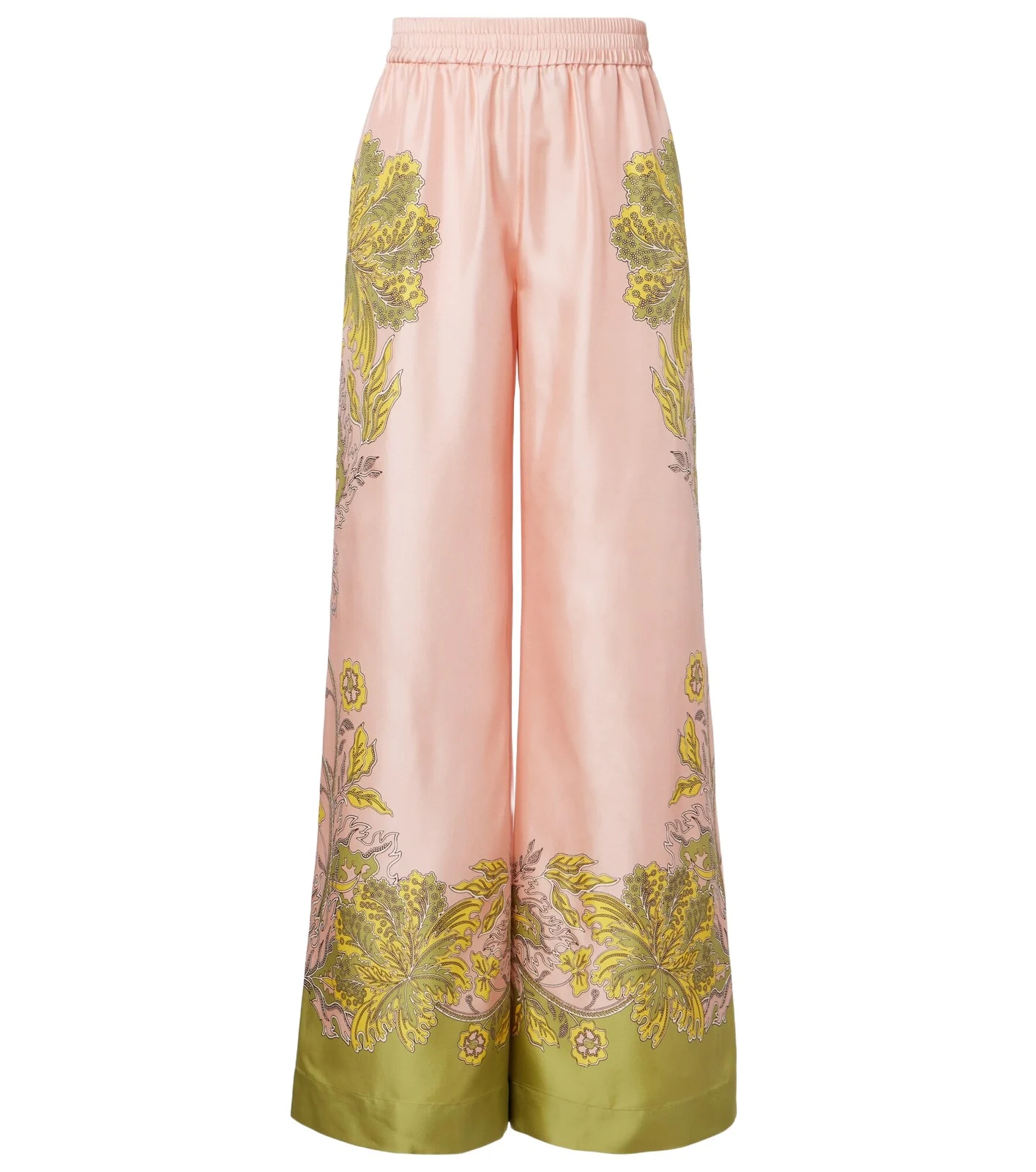 Floral silk twill palazzo pants Floral silk twill palazzo pants