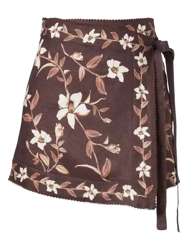 Luna floral linen beach cover-up Luna floral linen beach cover-up