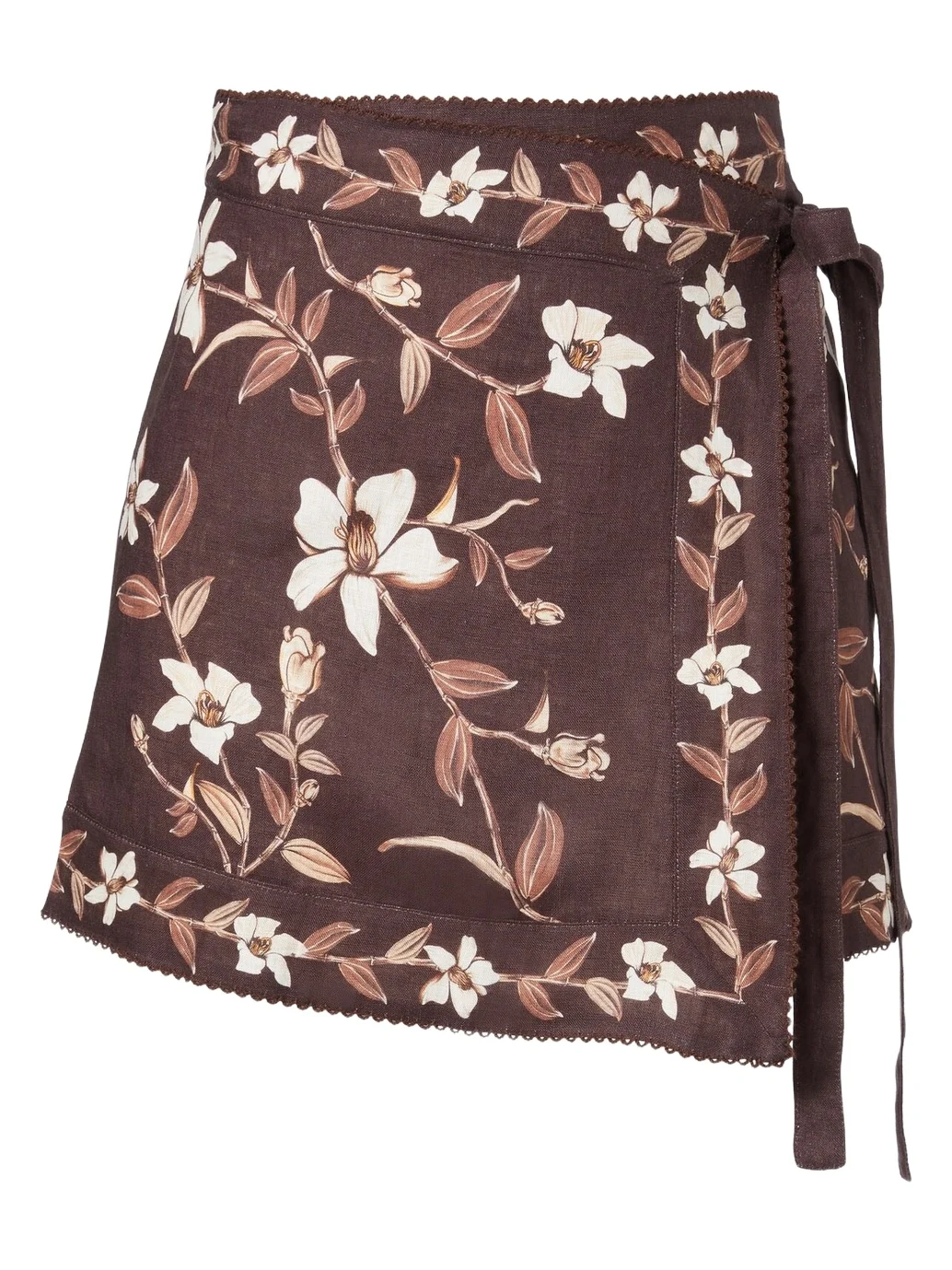 Agua by Agua Bendita Luna floral linen beach cover-up
