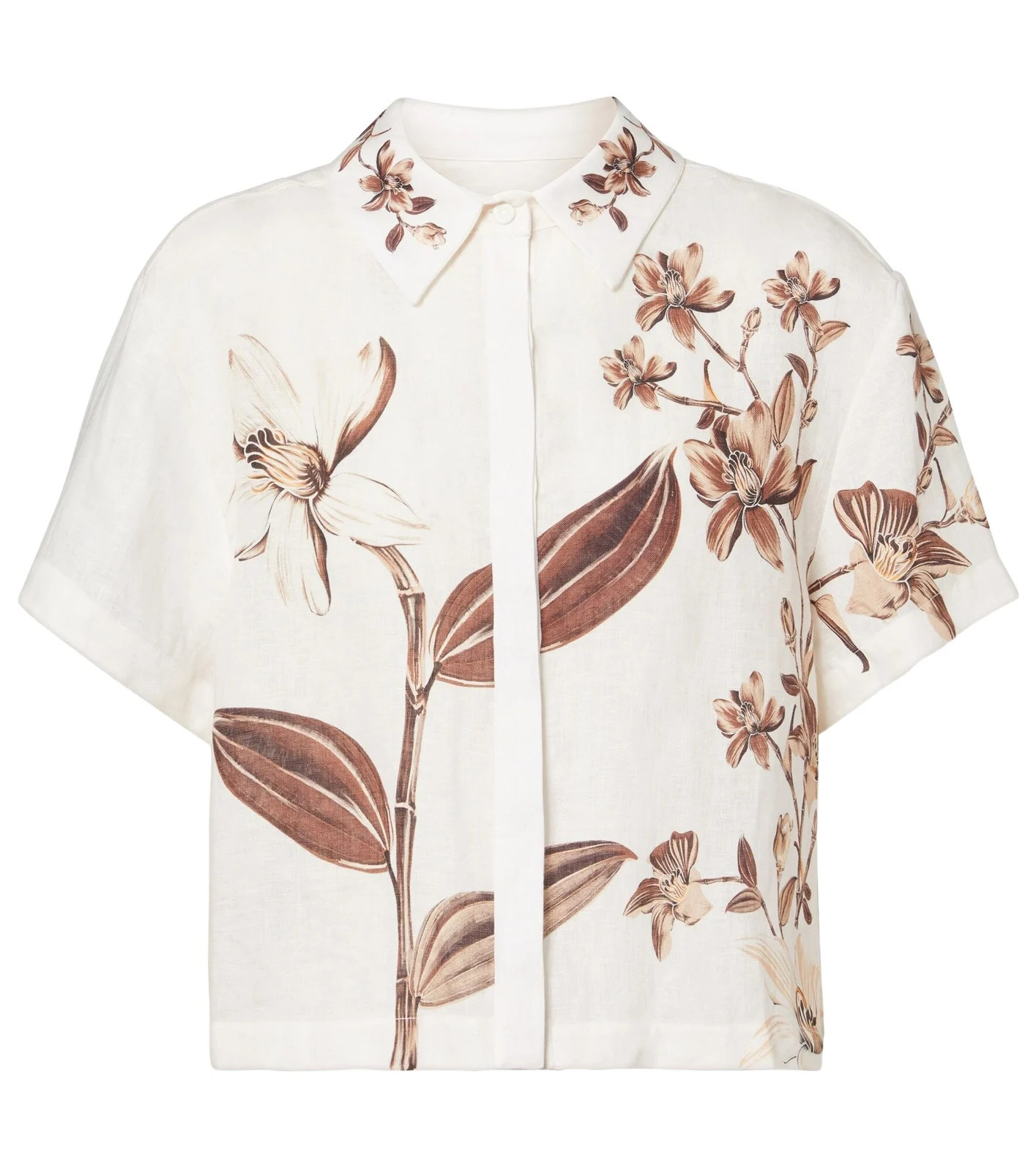 Agua by Agua Bendita Virtuosa floral linen shirt