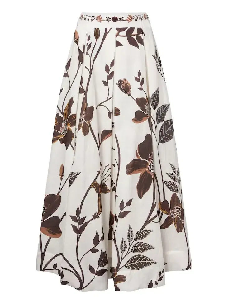 Delta floral linen maxi skirt Delta floral linen maxi skirt