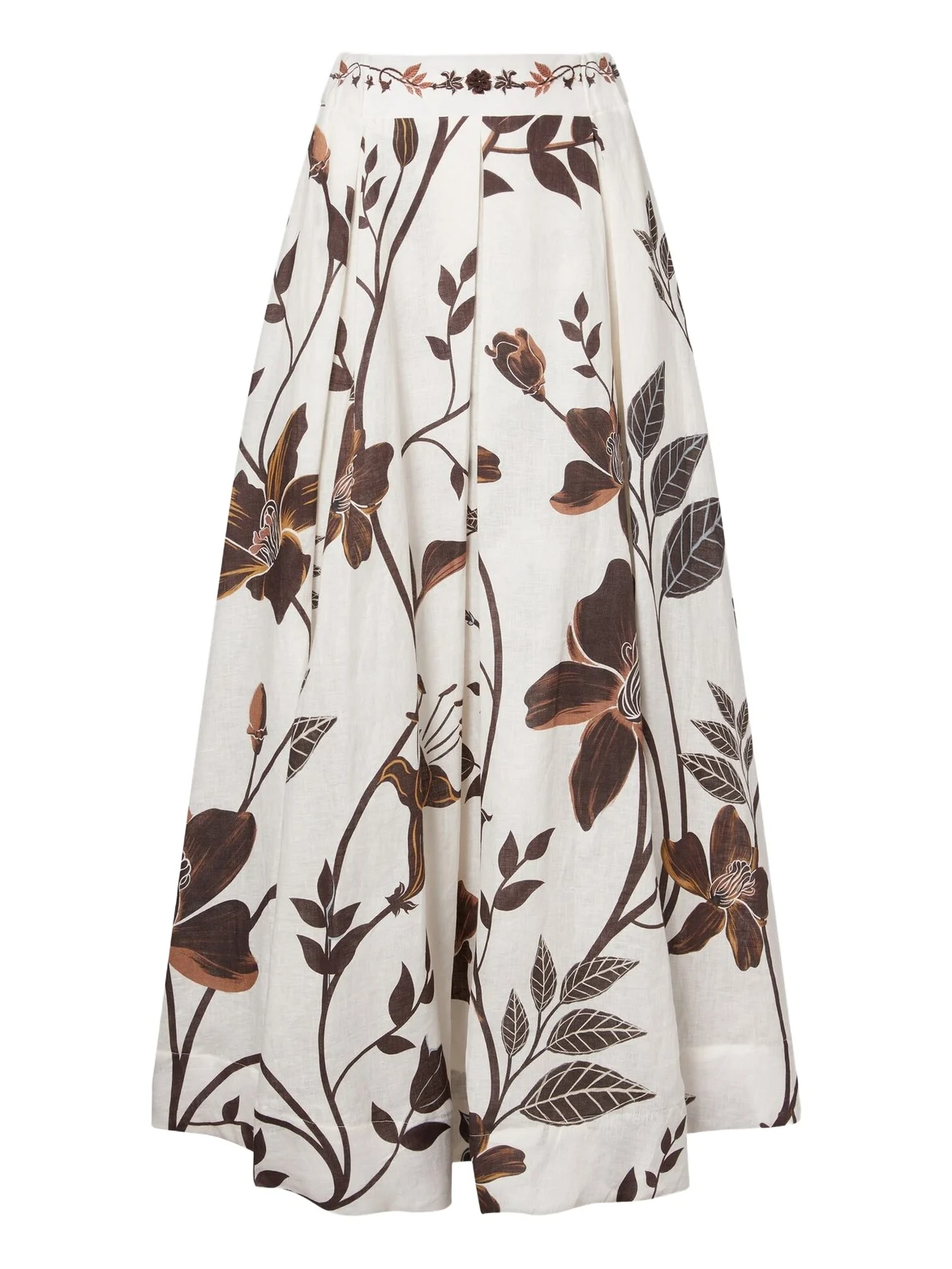 Agua by Agua Bendita Delta floral linen maxi skirt