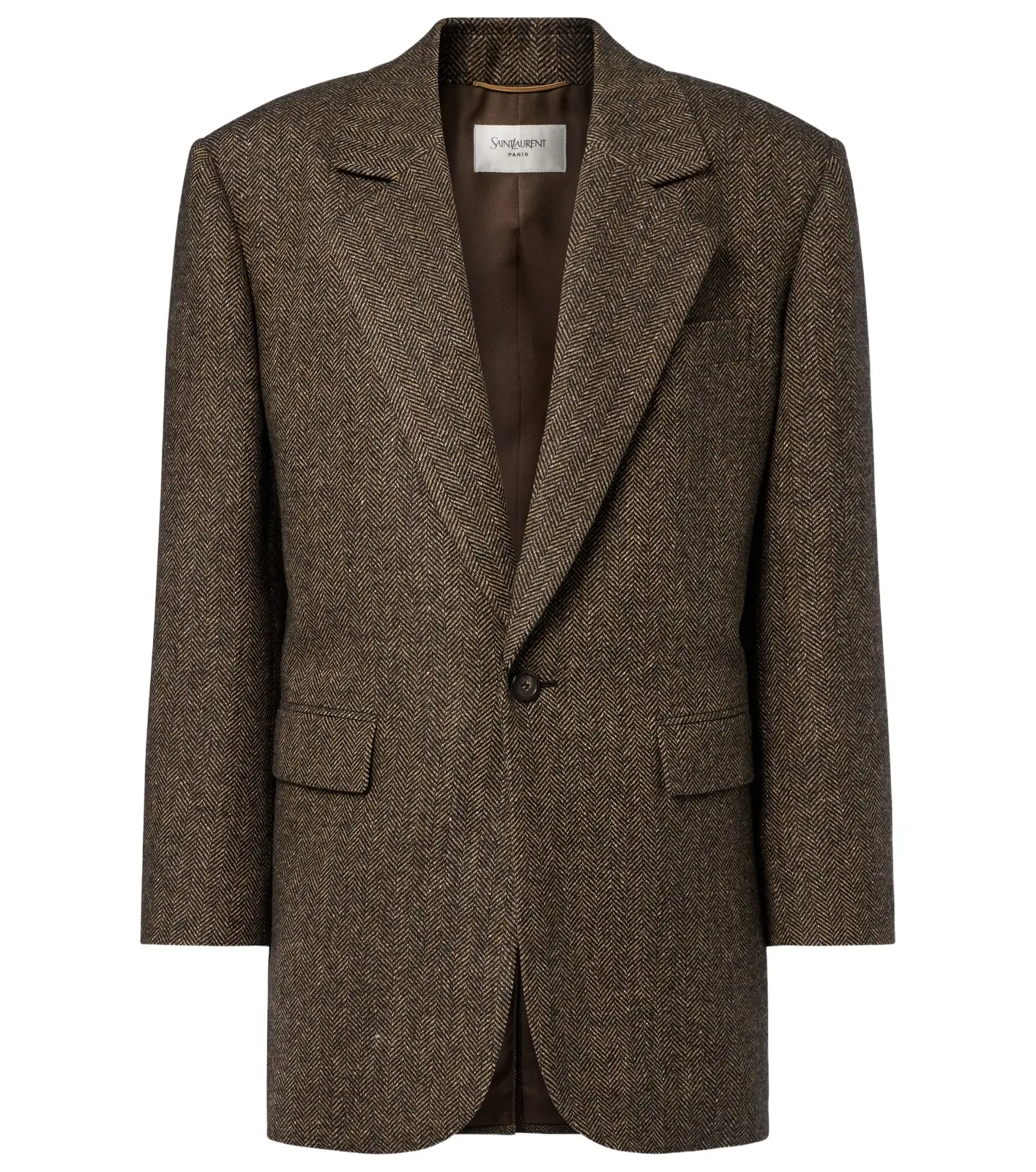 Herringbone wool-blend blazer Herringbone wool-blend blazer