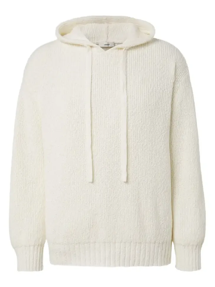 Commas Knitted cotton hoodie