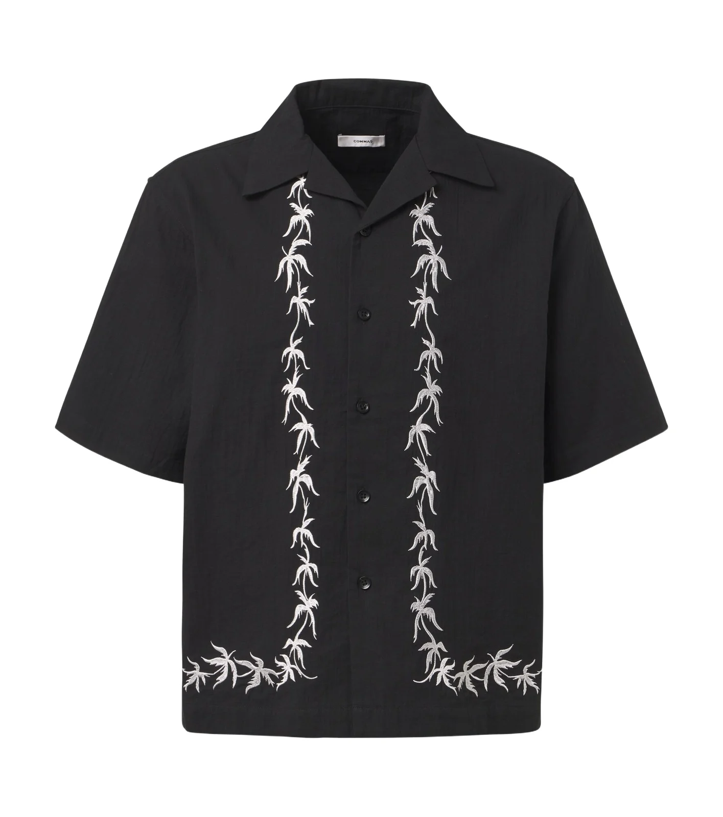 Commas Embroidered bowling shirt