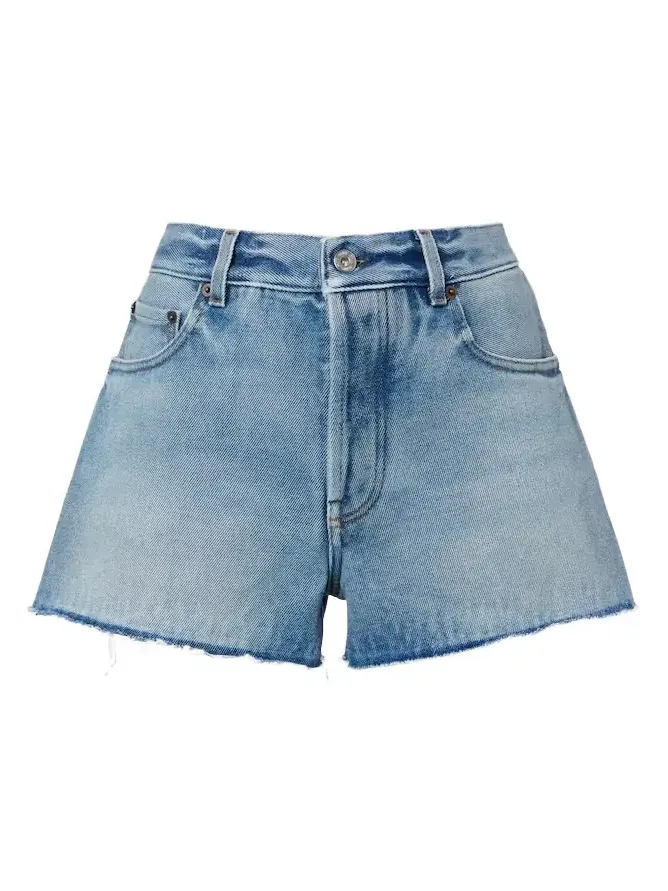 Miu Miu Frayed denim shorts