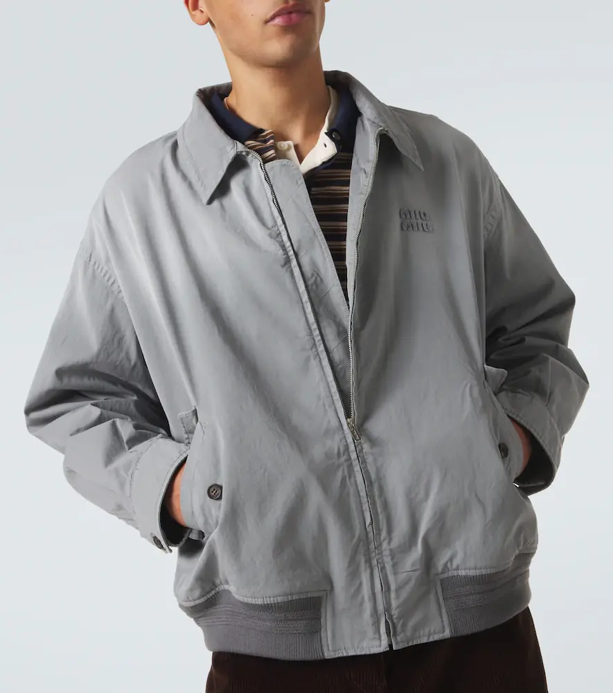 Miu Miu Cotton twill blouson jacket | Thumbnail 2 Miu Miu Cotton twill blouson jacket | Thumbnail 2