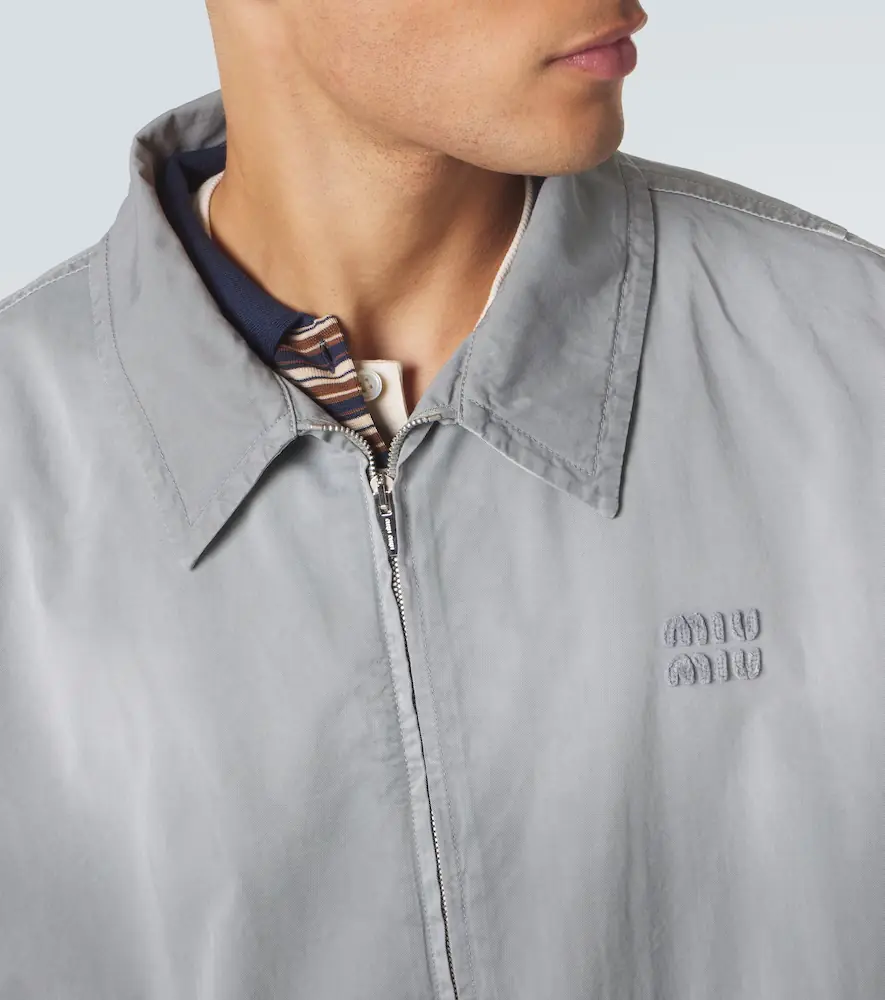 Miu Miu Cotton twill blouson jacket | Thumbnail 5 Miu Miu Cotton twill blouson jacket | Thumbnail 5