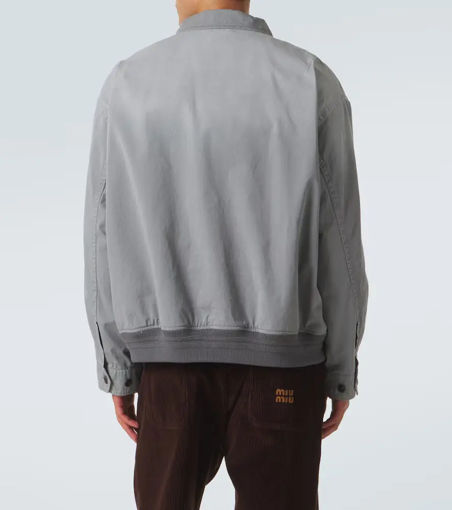 Miu Miu Cotton twill blouson jacket | Thumbnail 7 Miu Miu Cotton twill blouson jacket | Thumbnail 7