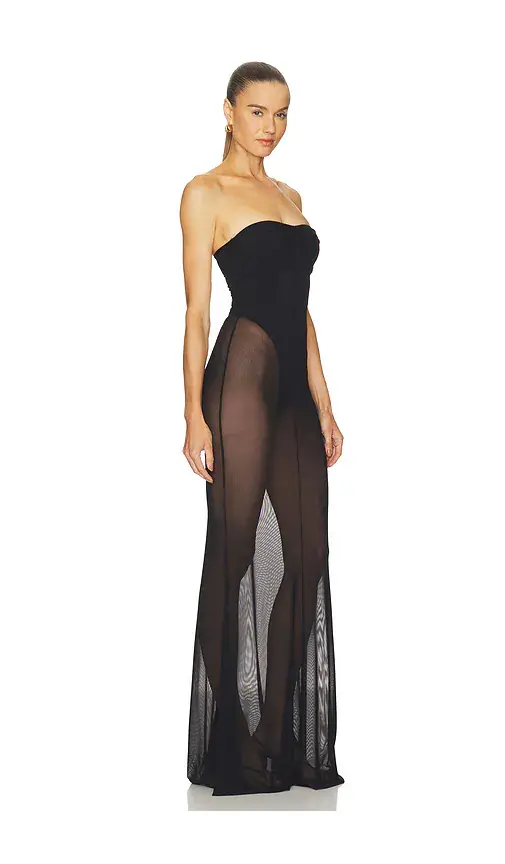Markgong Mesh Bodysuit Maxi Dress | Thumbnail 2
