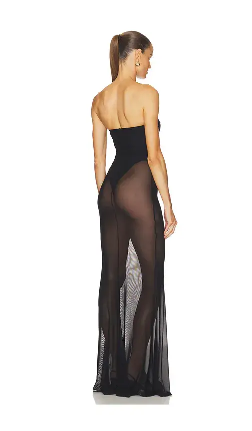 Markgong Mesh Bodysuit Maxi Dress | Thumbnail 3