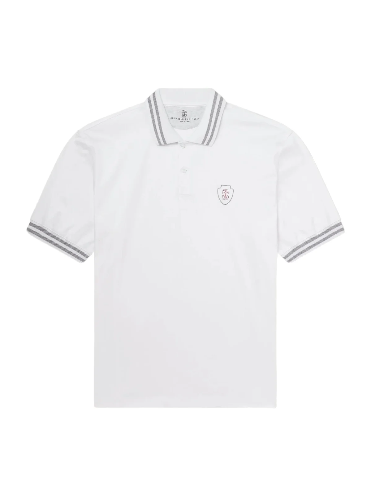 Brunello Cucinelli Logo-Appliquéd Striped Cotton-Jersey Polo Shirt - Men
