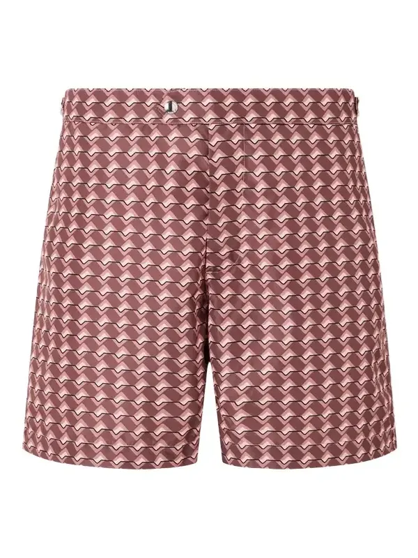 MR P. Wiggle Geo Straight-Leg Mid-Length Printed Swim Shorts - Men