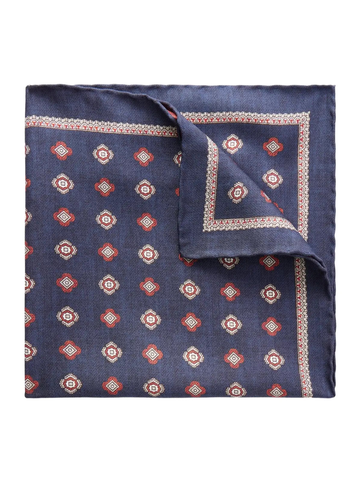 Brunello Cucinelli Printed Silk Pocket Square - Men