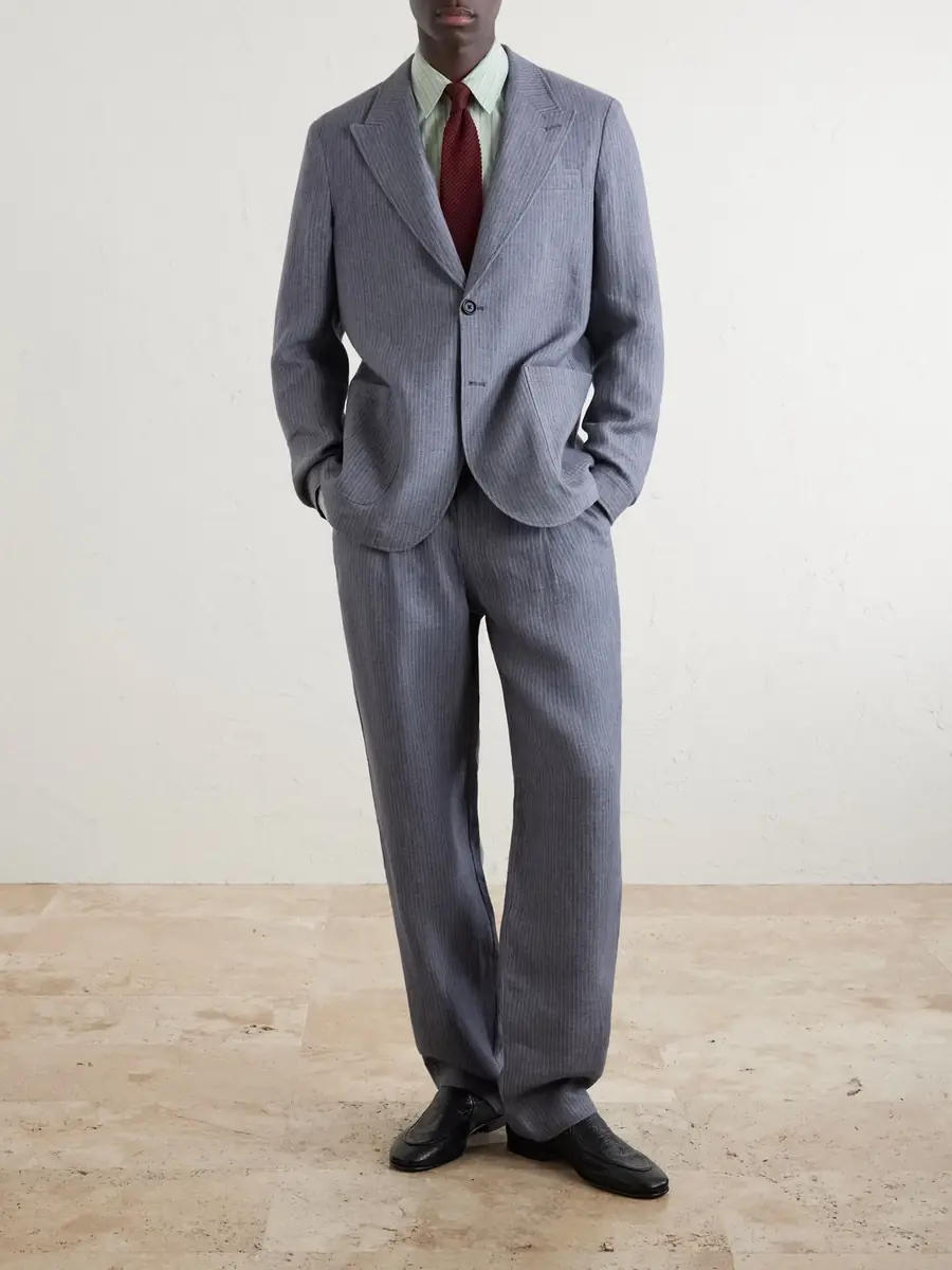 Oliver Spencer Wilkins Pinstriped Linen Suit Jacket - Men | Thumbnail 2 Oliver Spencer Wilkins Pinstriped Linen Suit Jacket - Men | Thumbnail 2