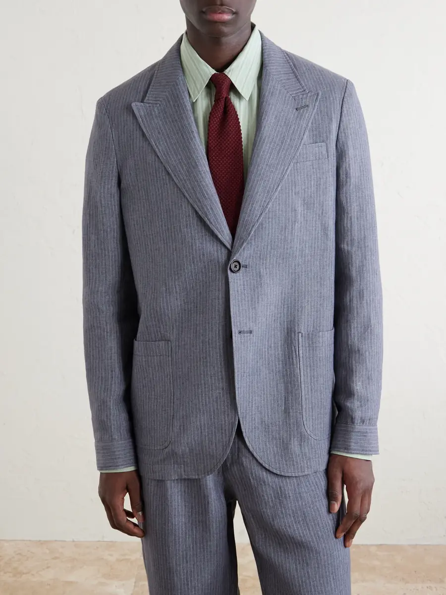 Oliver Spencer Wilkins Pinstriped Linen Suit Jacket - Men | Thumbnail 3 Oliver Spencer Wilkins Pinstriped Linen Suit Jacket - Men | Thumbnail 3
