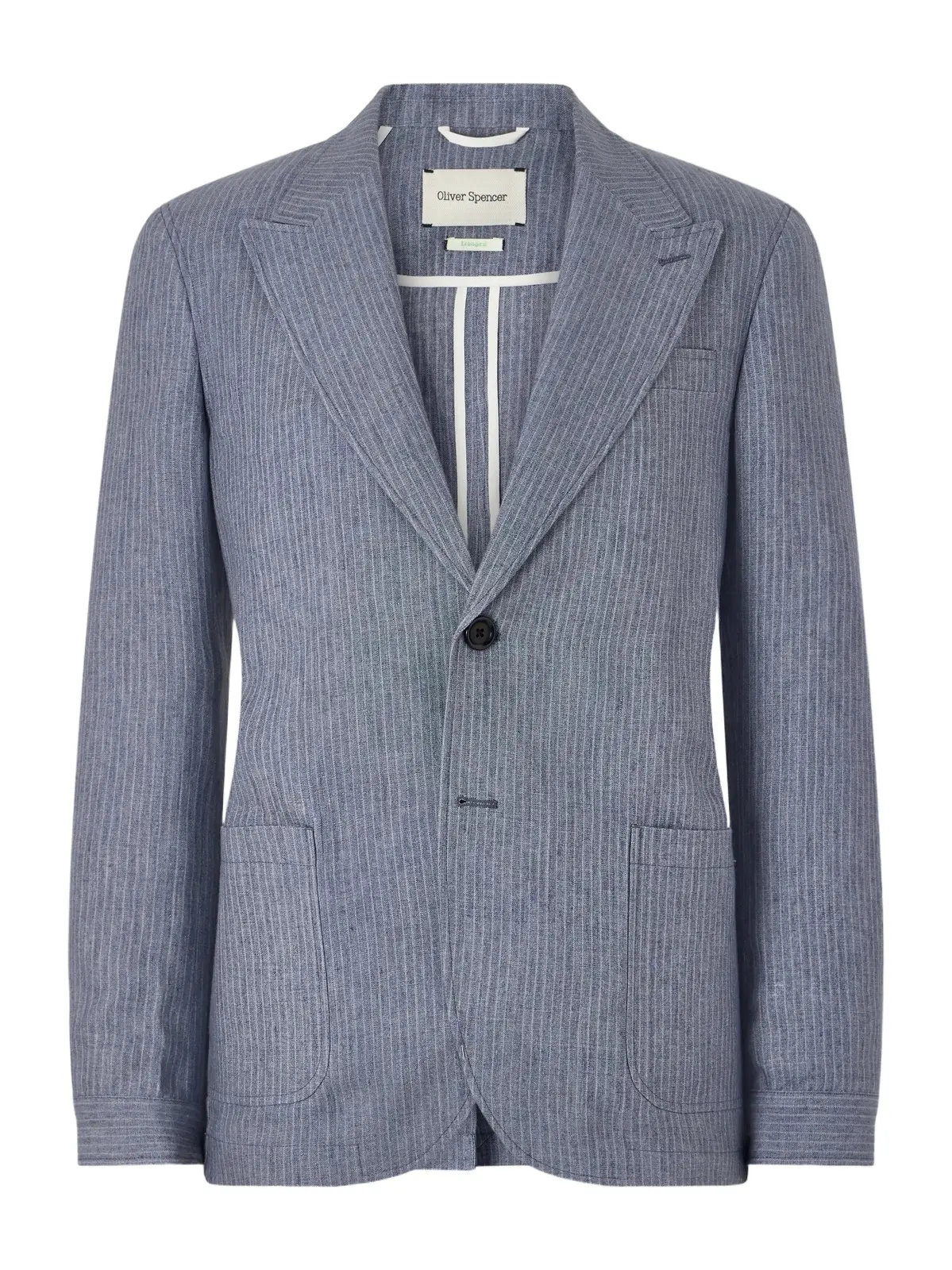 Oliver Spencer Wilkins Pinstriped Linen Suit Jacket - Men