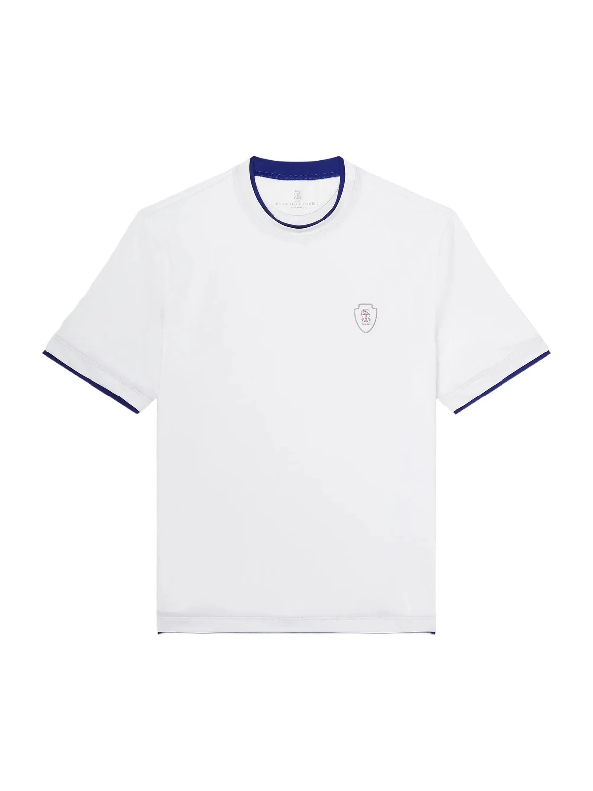 Brunello Cucinelli Logo-Appliquéd Tech-Jersey Tennis Shirt - Men