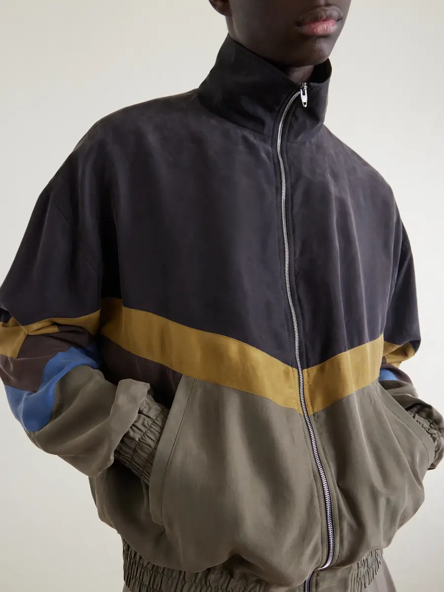 Valentino Garavani Silk Striped Zip-Up Jacket - Men | Thumbnail 5 Valentino Garavani Silk Striped Zip-Up Jacket - Men | Thumbnail 5