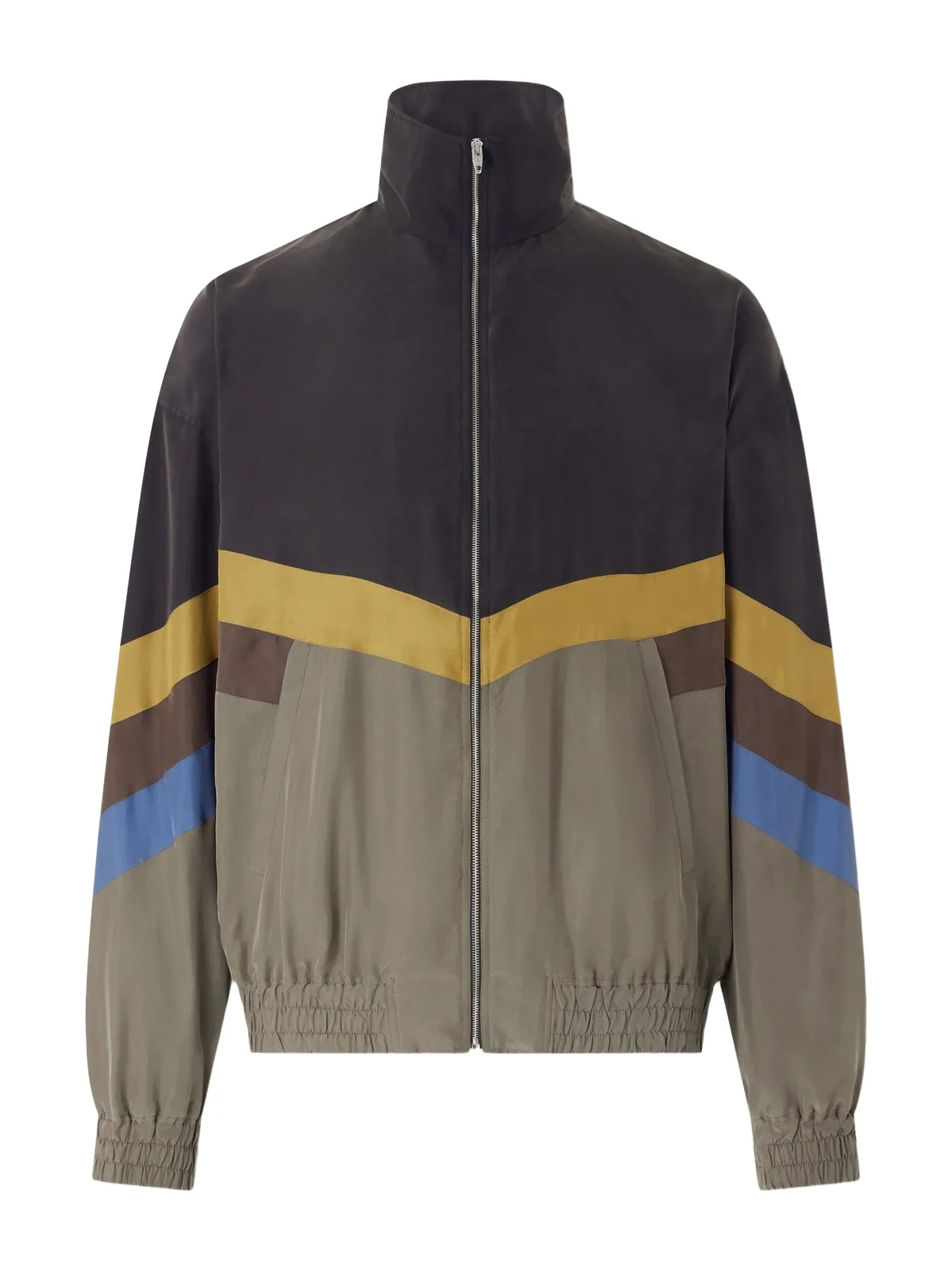 Valentino Garavani Silk Striped Zip-Up Jacket - Men