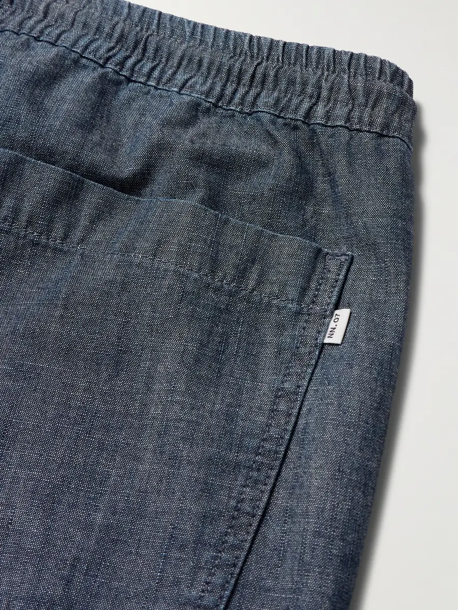 NN07 Gregor 10056 Straight-Leg Cotton-Chambray Drawstring Shorts - Men | Thumbnail 5 NN07 Gregor 10056 Straight-Leg Cotton-Chambray Drawstring Shorts - Men | Thumbnail 5