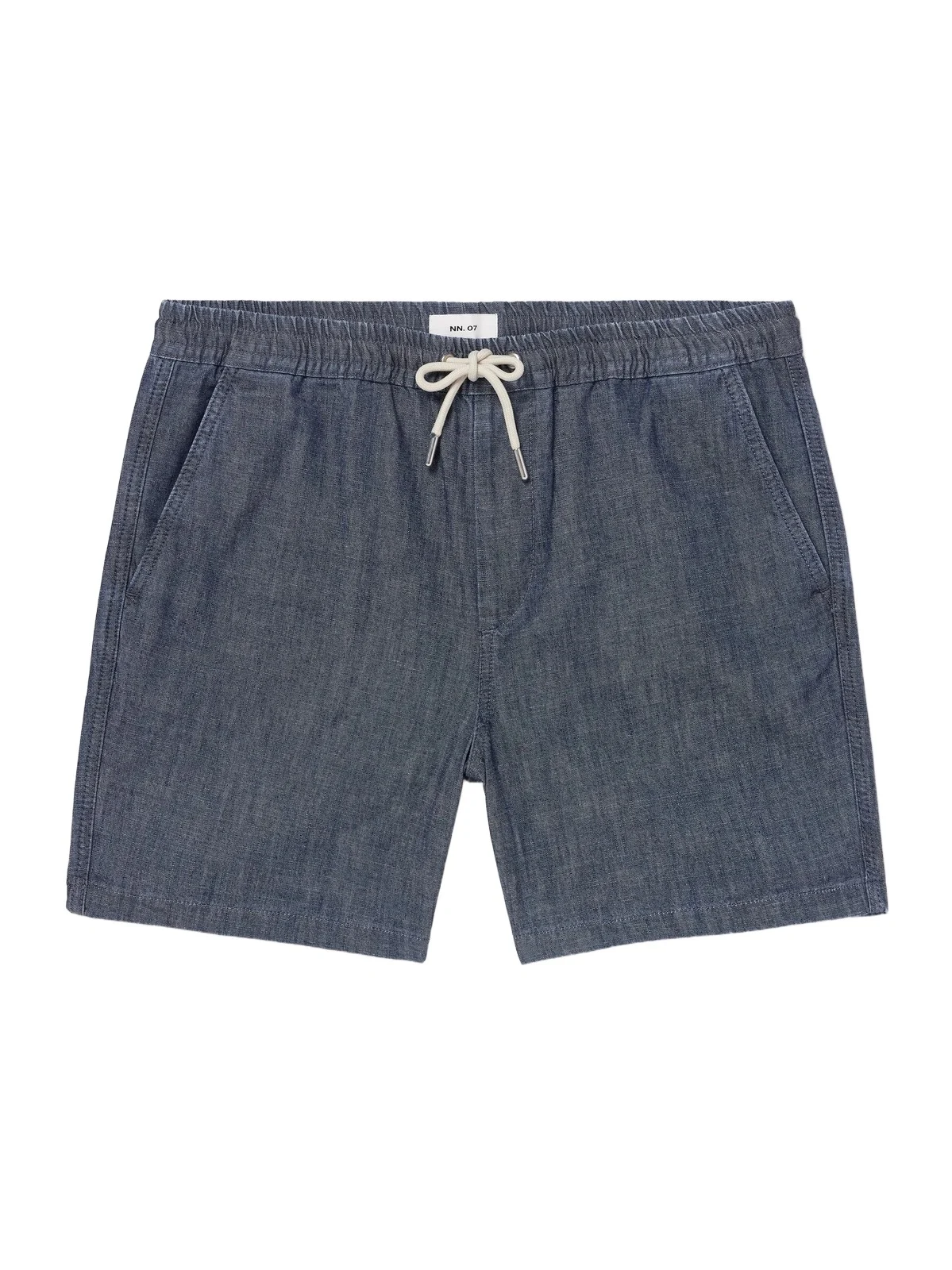 NN07 Gregor 10056 Straight-Leg Cotton-Chambray Drawstring Shorts - Men