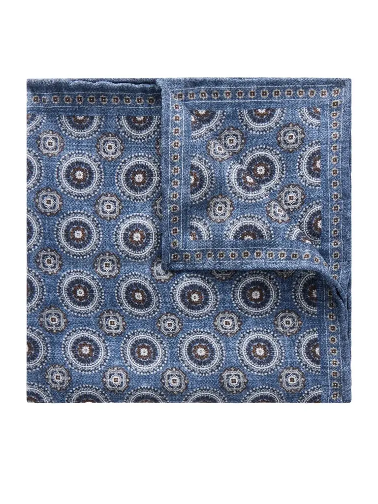 Brunello Cucinelli Printed Silk Pocket Square - Men | Image 1 Brunello Cucinelli Printed Silk Pocket Square - Men | Image 1