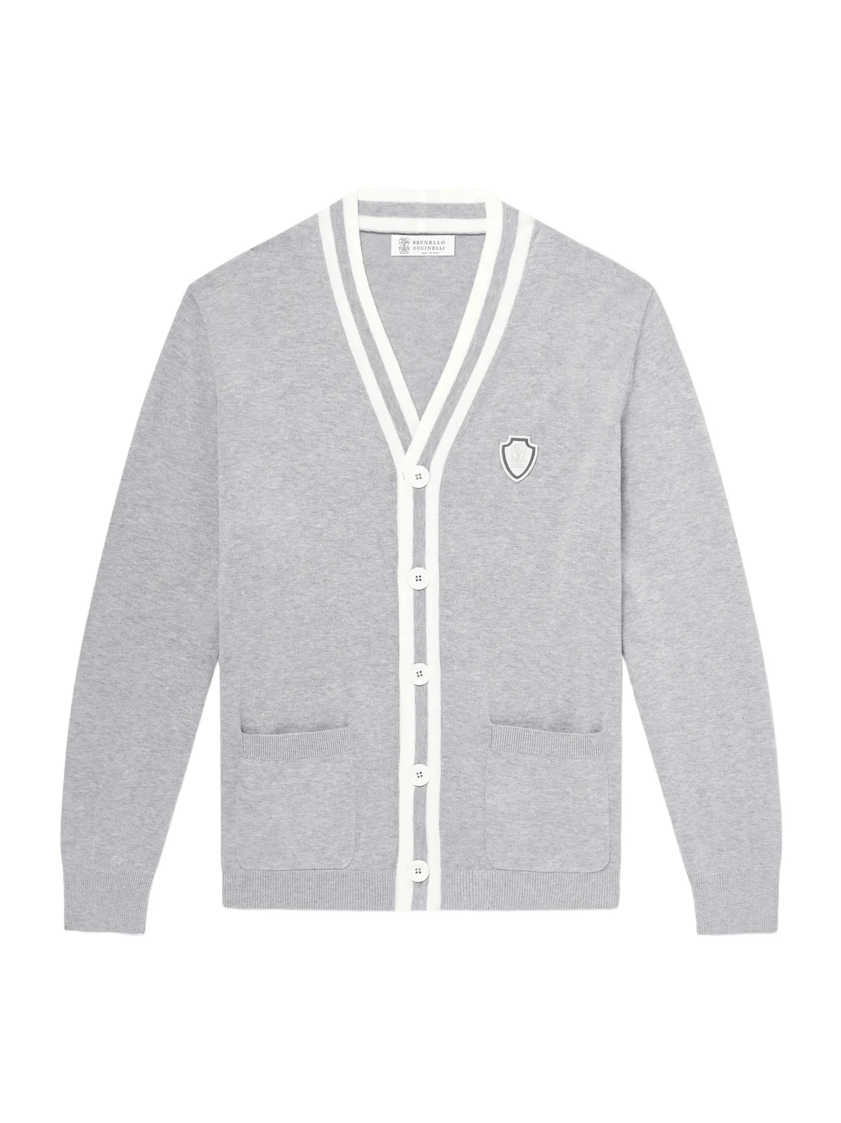 Brunello Cucinelli Logo-Appliquéd Cotton Cardigan - Men
